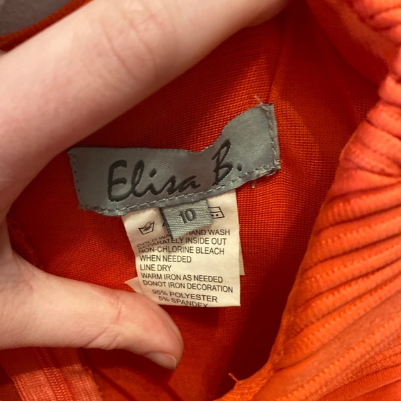 Elisa B size 10 coral flowy dress - Picture 8 of 8